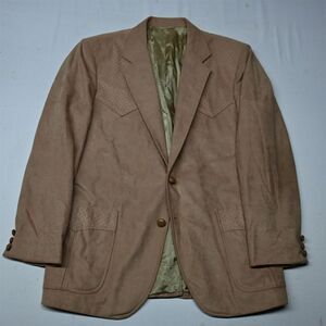 Circle S 46R Sueded Western Yoke USA Made Rockabilly Blazer Sport‎ Coat Jacket